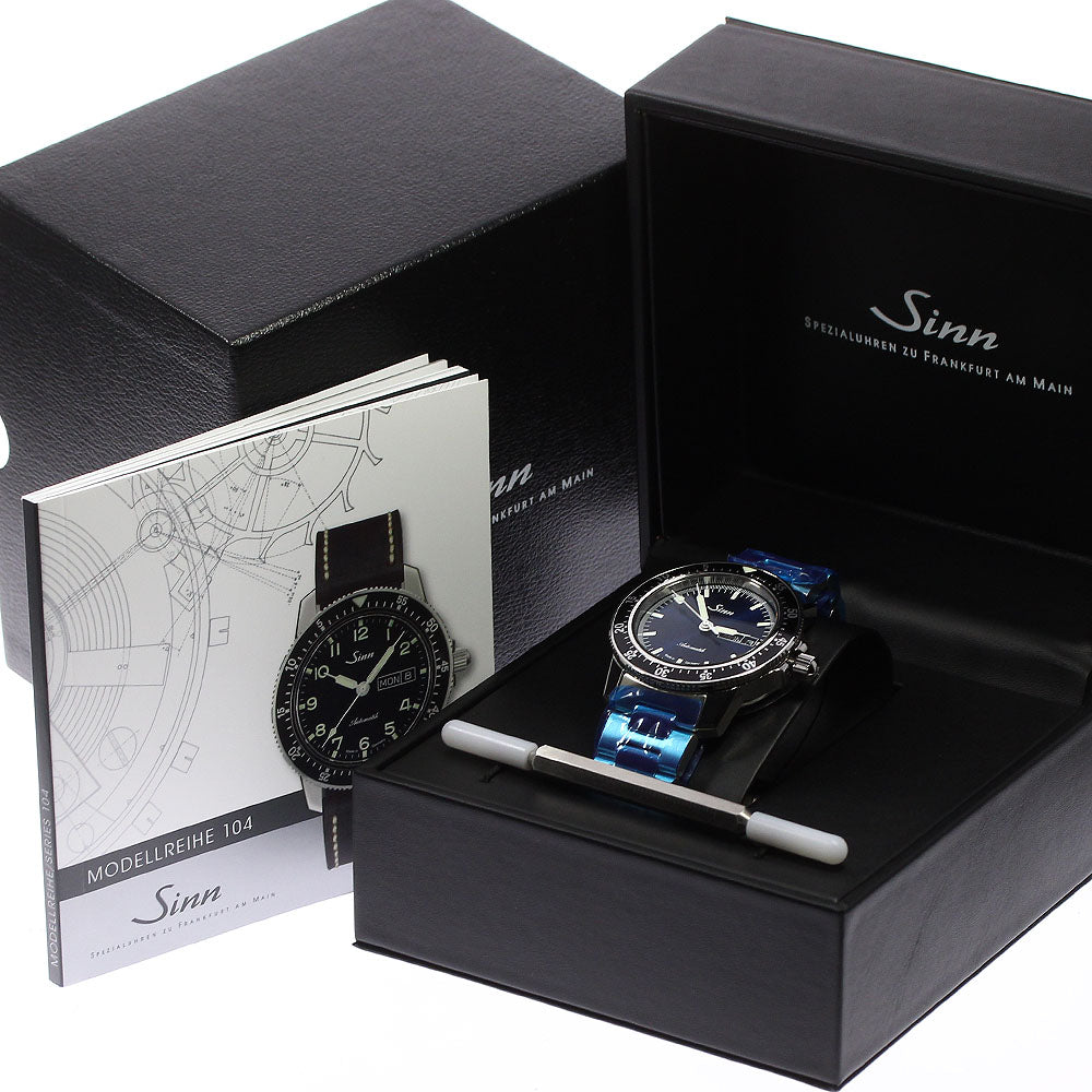 Sinn 104.ST.SA.I.B Day date Navy Dial Automatic Men's Watch_758782