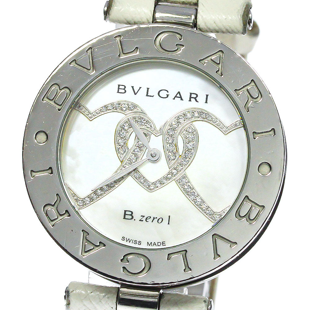BVLGARI B-zero1 BZ35S Double heart diamond White shell Dial Quartz Ladies Watch_759997