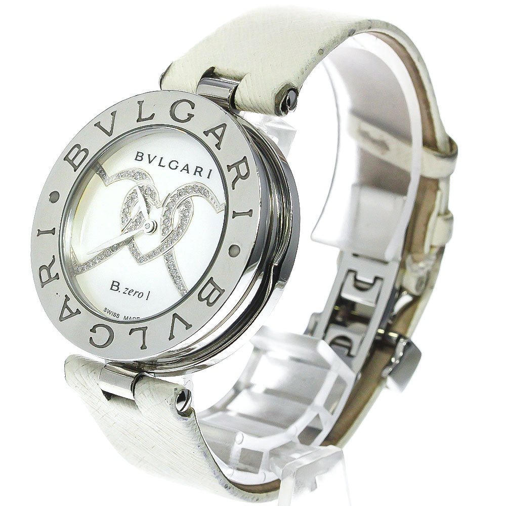 BVLGARI B-zero1 BZ35S Double heart diamond White shell Dial Quartz Ladies Watch_759997
