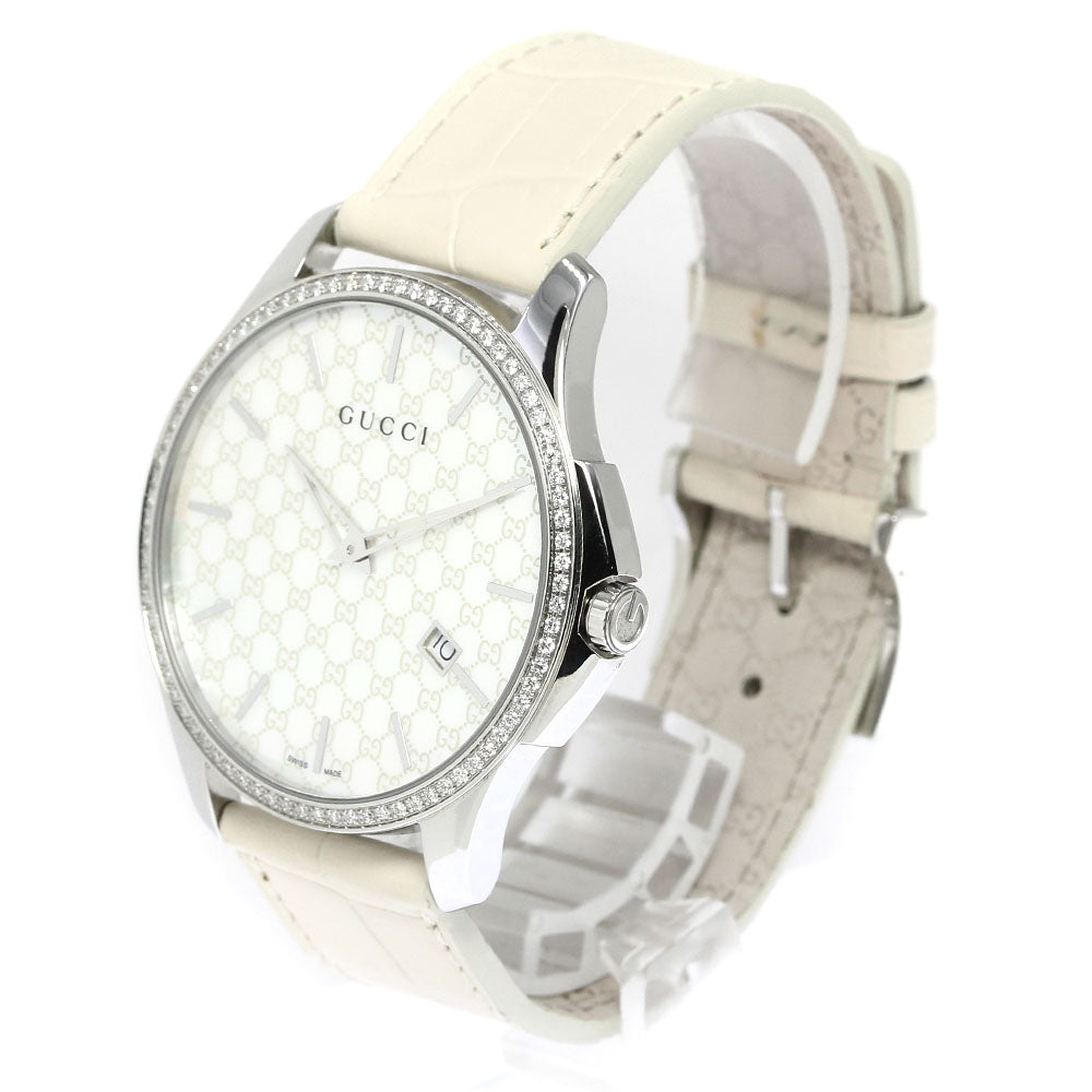 GUCCI G timeless 126.3/YA126306 diamond White shell Dial Quartz Men's_760022