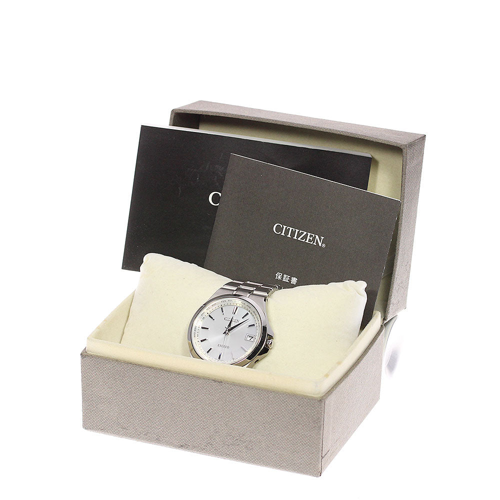 CITIZEN Exceed CB1030-51A Date Silver Dial Solar Powered Radio Men's_760027