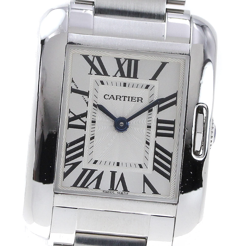 CARTIER Tank Anglaze SM W5310022 Silver Dial Quartz Ladies Watch_760251