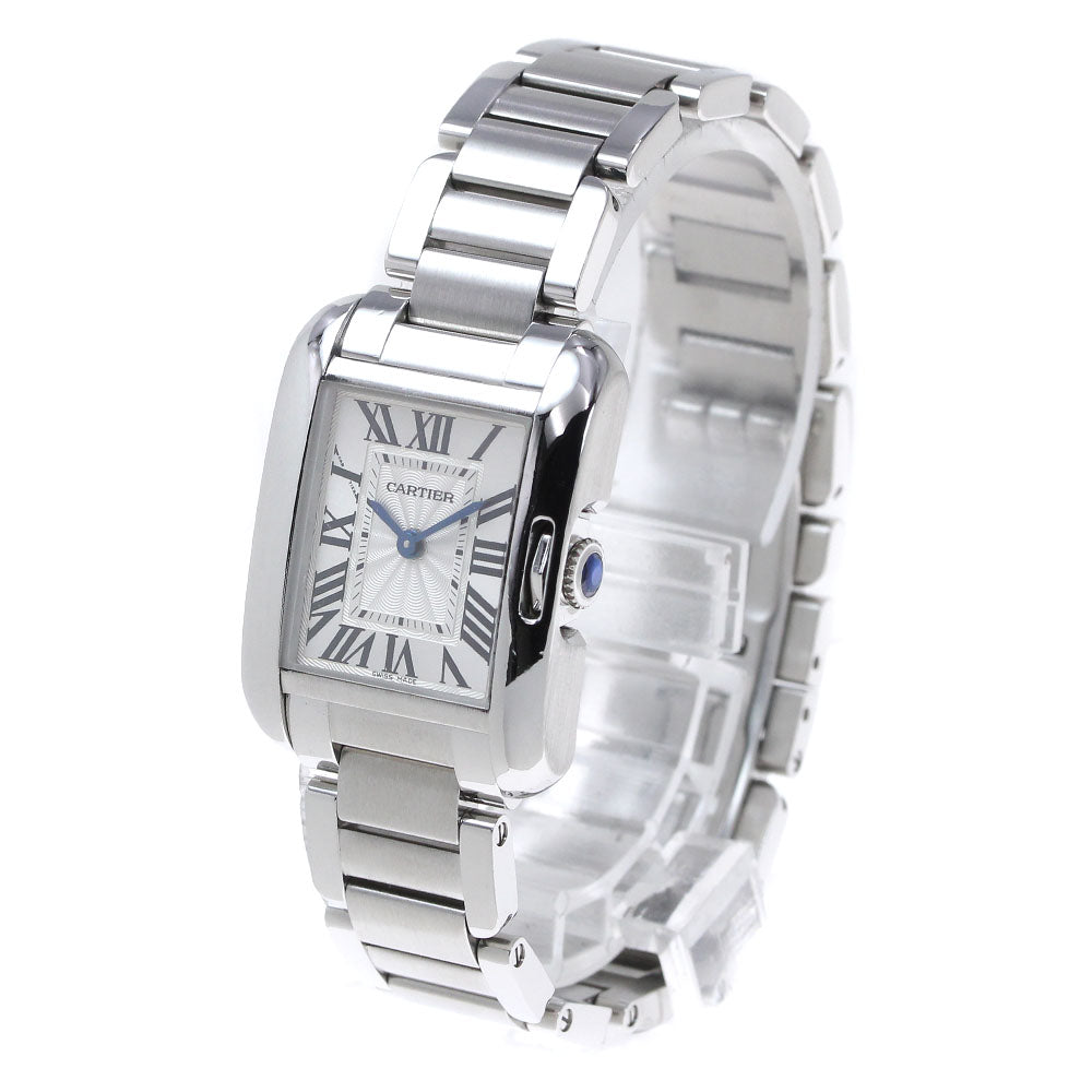 CARTIER Tank Anglaze SM W5310022 Silver Dial Quartz Ladies Watch_760251