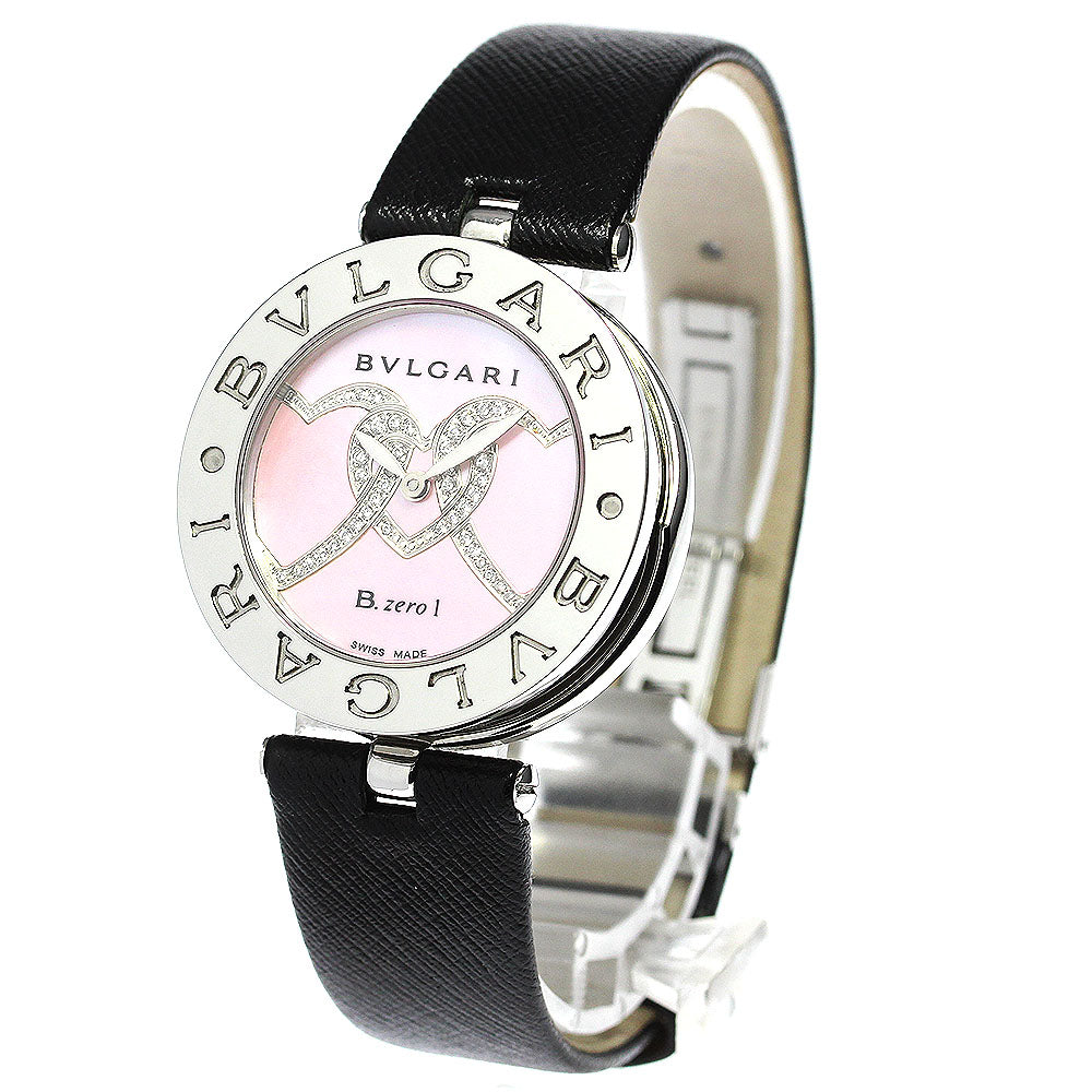 BVLGARI B-ZERO1 BZ30S Diamond heart Pink shell Dial Quartz Ladies Watch_760561