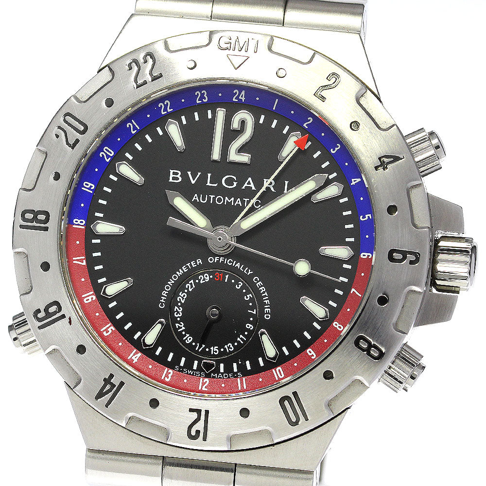 BVLGARI Diagono GMT40S GMT black Dial Automatic Men's Watch_760631