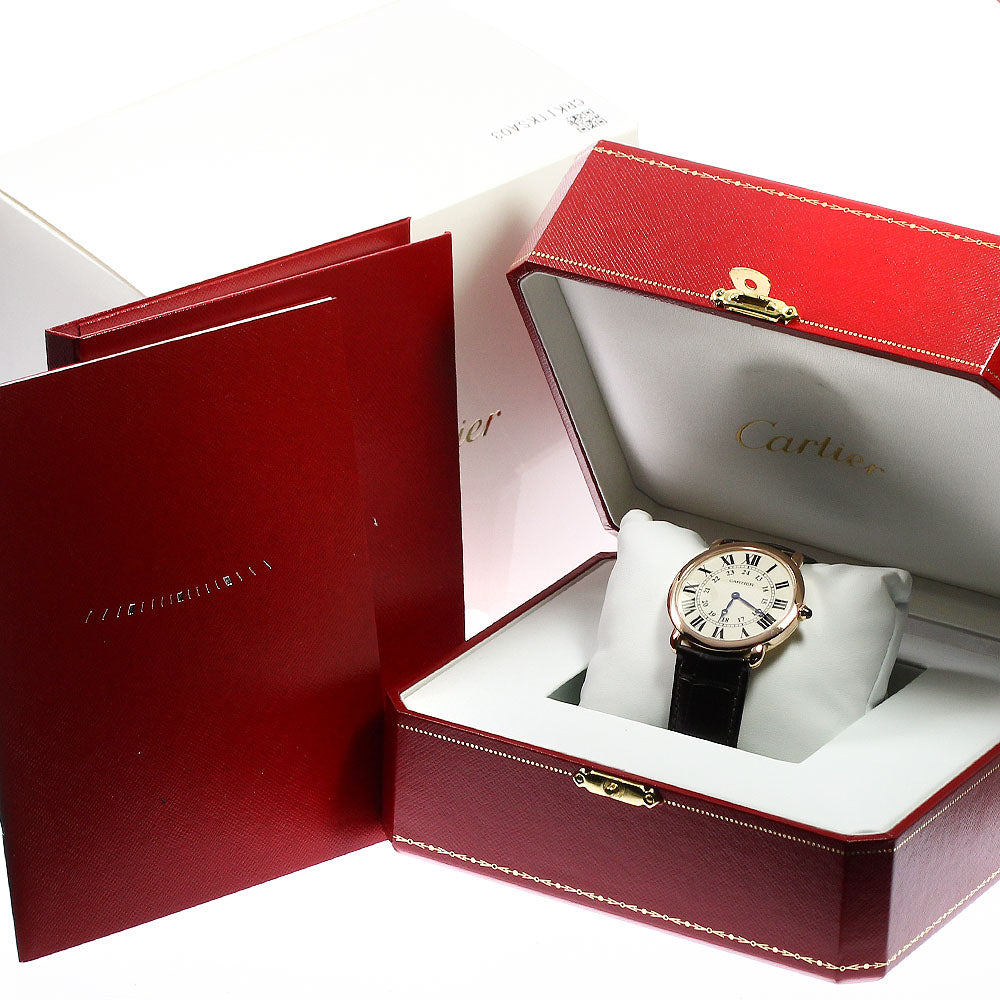 CARTIER Rondolui W6800251 18K Pink Gold beige Dial Hand Winding Men's Watch_761190