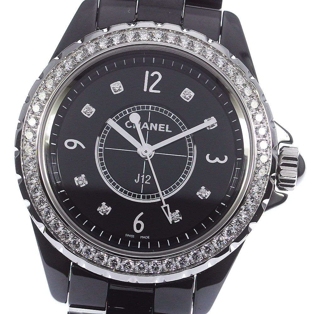 CHANEL J12 H3108 Black ceramic diamond bezel 8P Quartz Ladies Watch_761218