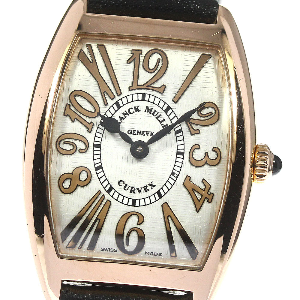 FRANCK MULLER Tonneau Curvex 1752QZRELV-R 18K Pink Gold Quartz Ladies_761668