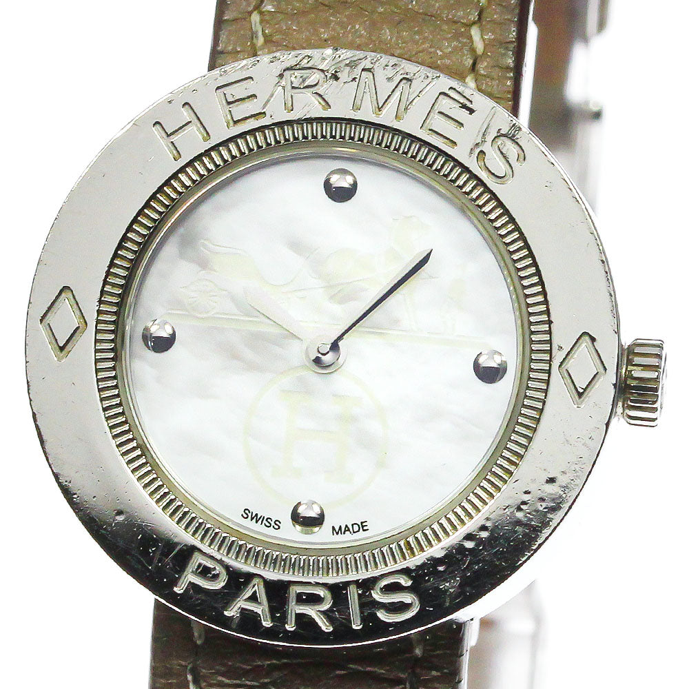 HERMES Pass pass PP1.210 White shell Dial Quartz Ladies Watch_762015