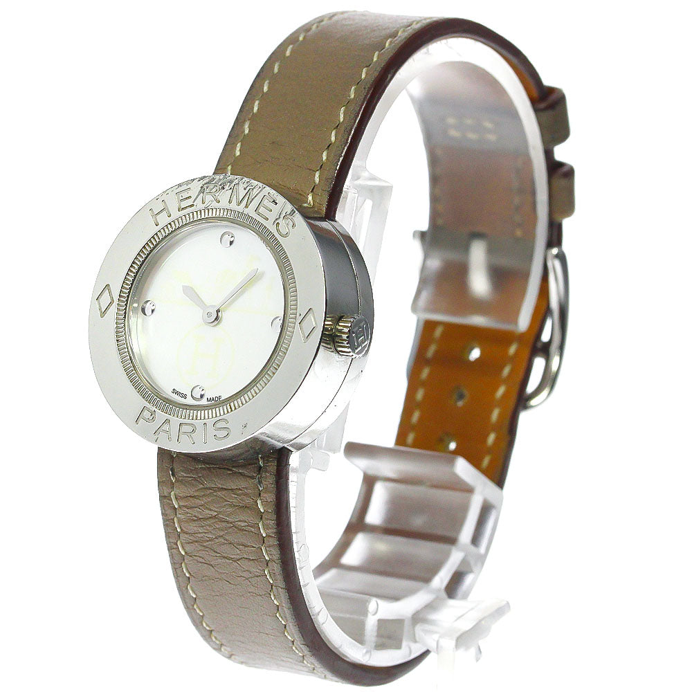 HERMES Pass pass PP1.210 White shell Dial Quartz Ladies Watch_762015