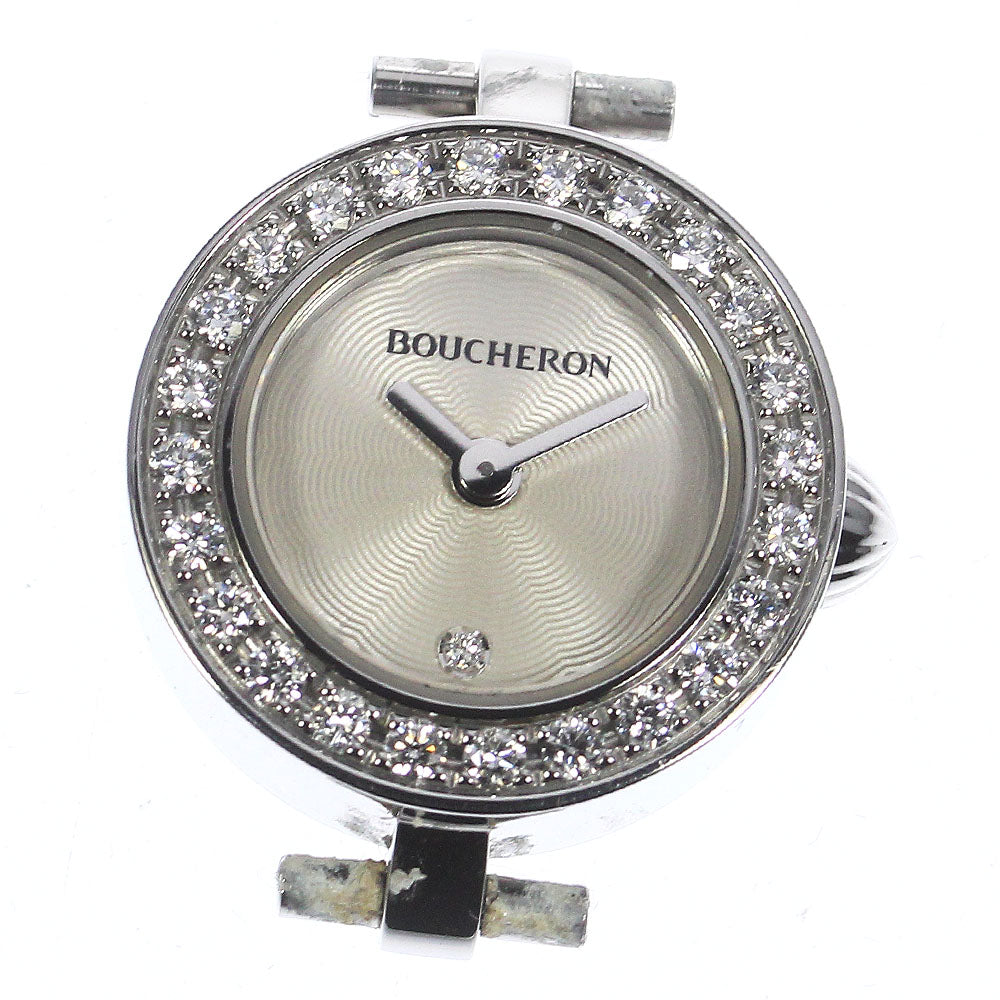 Boucheron Majority WA012511 Diamond Bezel Silver Dial Quartz Ladies Watch_762128