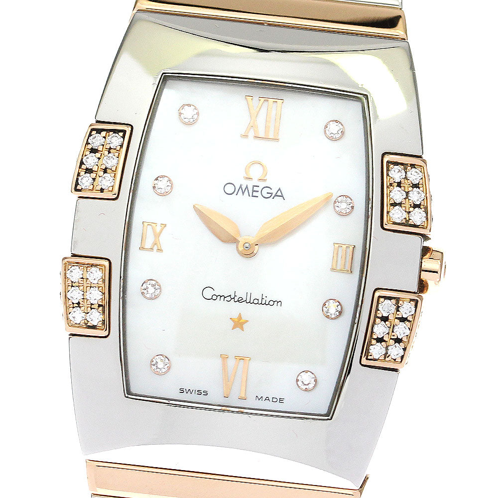 OMEGA Constellation Quadrella 1286.75 PG2 tone 8P diamond Quartz Ladies_762137