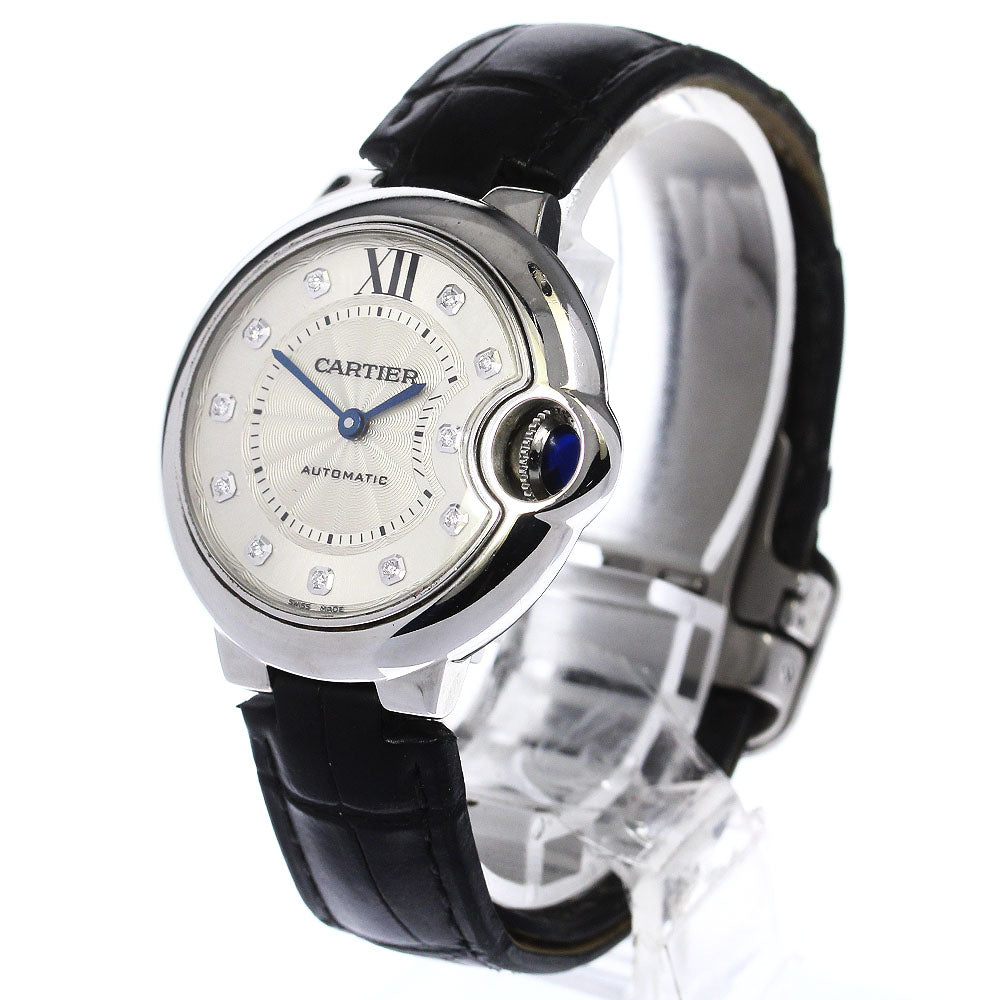 CARTIER Ballon Bleu W4BB0009 11P diamond Silver Dial Automatic Ladies_762195