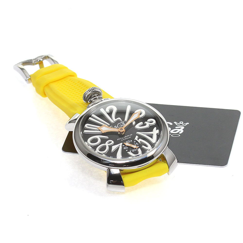 GaGa MILANO Manuale48 5010.06S Buckle after-diamond black Dial Hand Winding Men's Watch_762360
