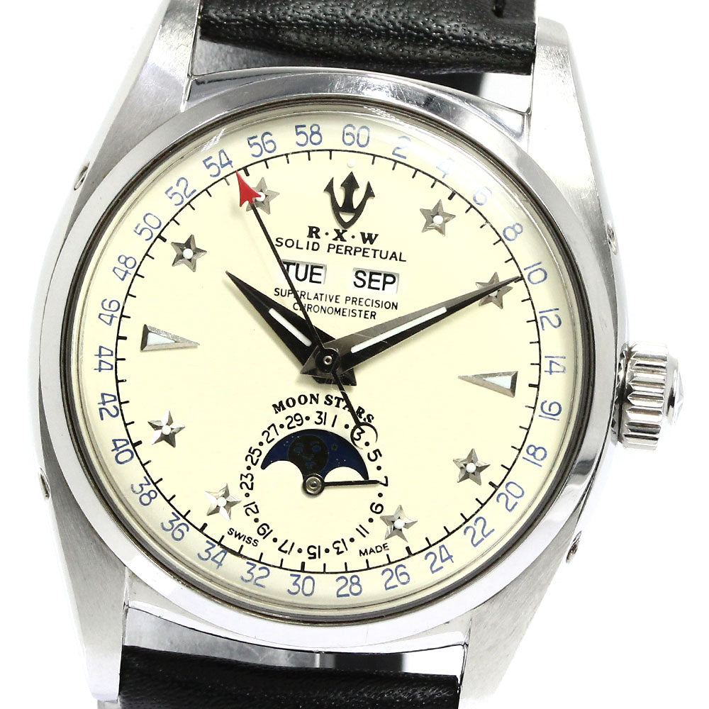 R.X.W moon stars solid perpetual beige Dial Automatic Men's Watch_762530