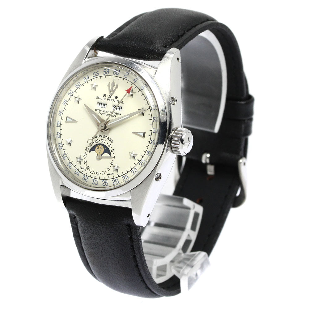 R.X.W moon stars solid perpetual beige Dial Automatic Men's Watch_762530