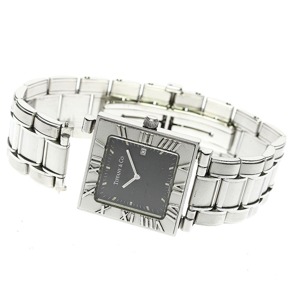 TIFFANY&Co. Atlas Date black Dial Quartz Men's Watch_762559