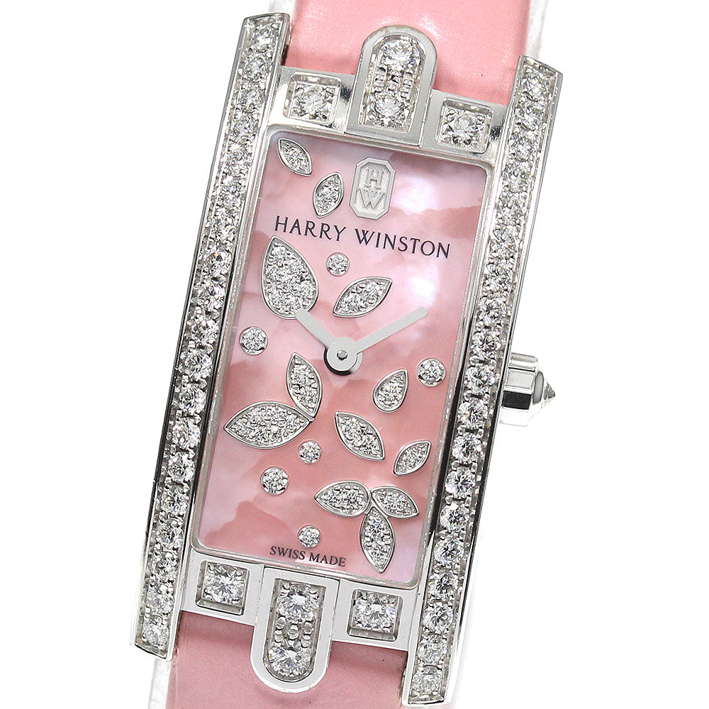 HARRY WINSTON Avenue C Mini AVCQHM16 K18WG diamond bezel Quartz Ladies_762573