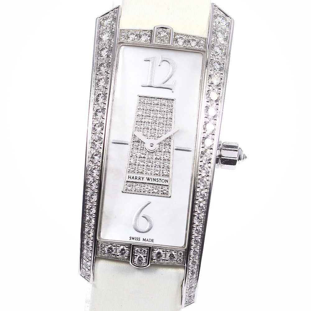 HARRY WINSTON Avenue Traffic 340LQW K18WG diamond bezel Ladies Watch_762757