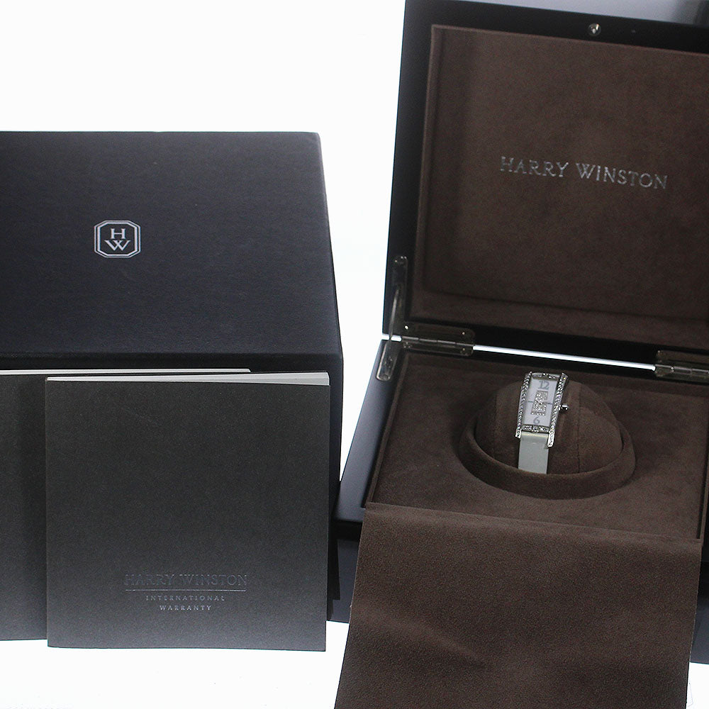 HARRY WINSTON Avenue Traffic 340LQW K18WG diamond bezel Ladies Watch_762757