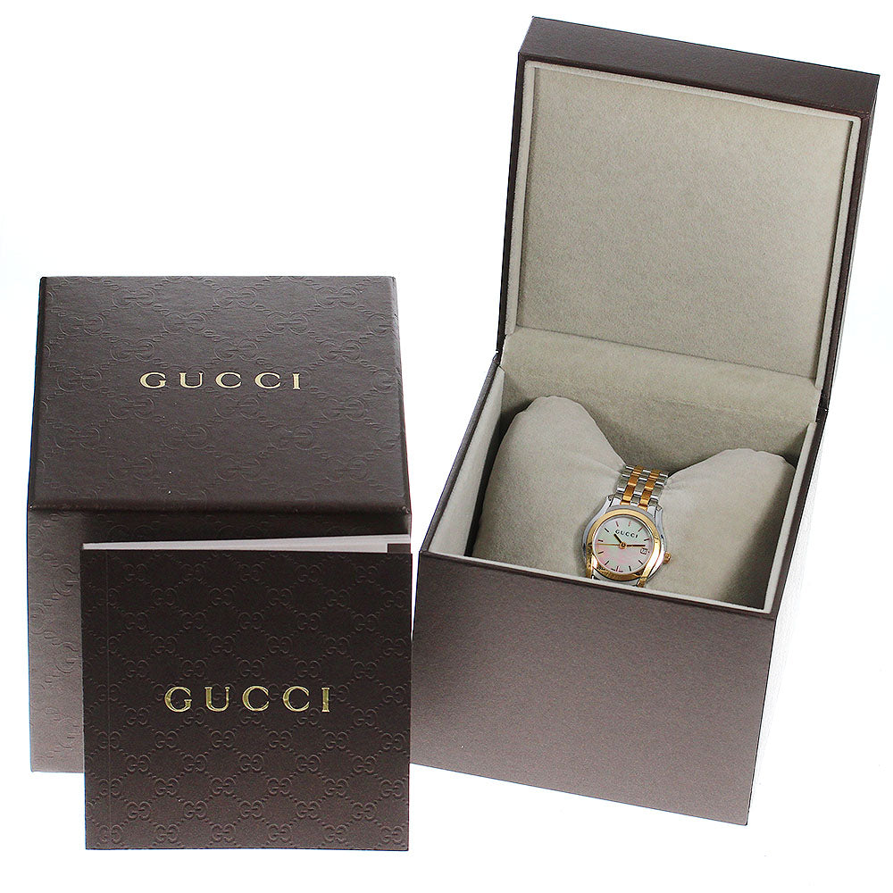 GUCCI 5500L/YA055539 Date White shell Dial Quartz Ladies Watch_763196