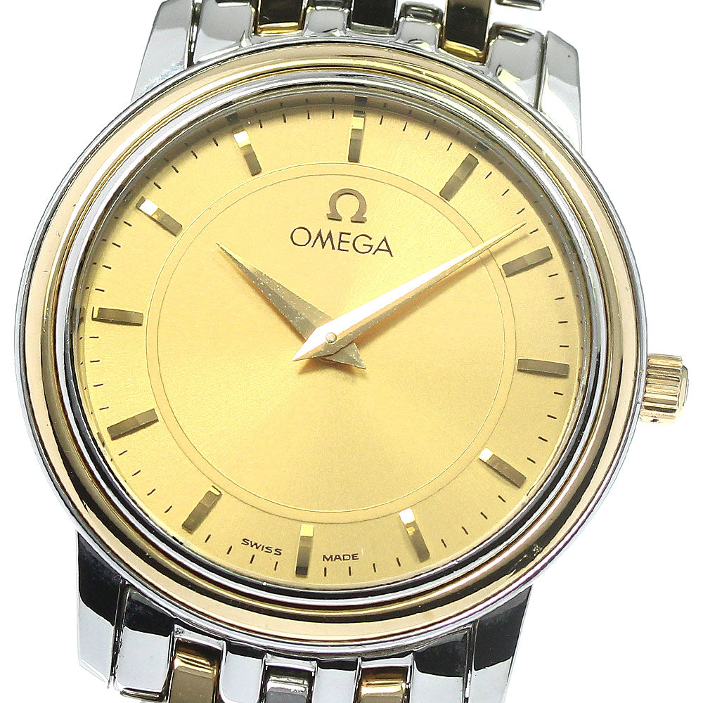 OMEGA De Ville YG2 tone gold Dial Quartz Ladies Watch_764162