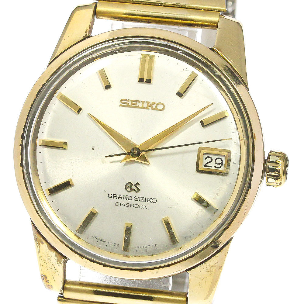 SEIKO Grand Seiko 5722-9011 Date Silver Dial Hand Winding Men's Watch_764753