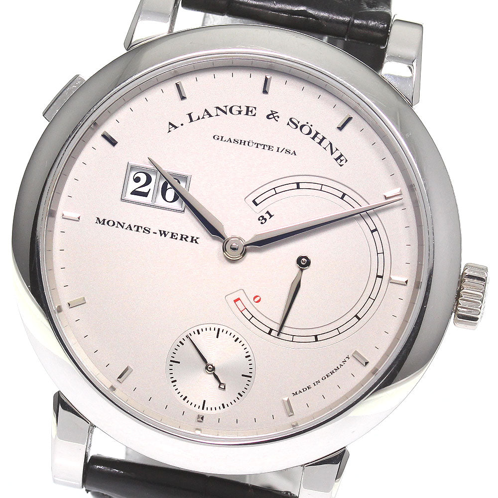 A.LANGE＆SOHNE Lange 31 130.025F/LS1302AC PT950 Small Second Silver Dial Hand Winding Men's Watch_764893