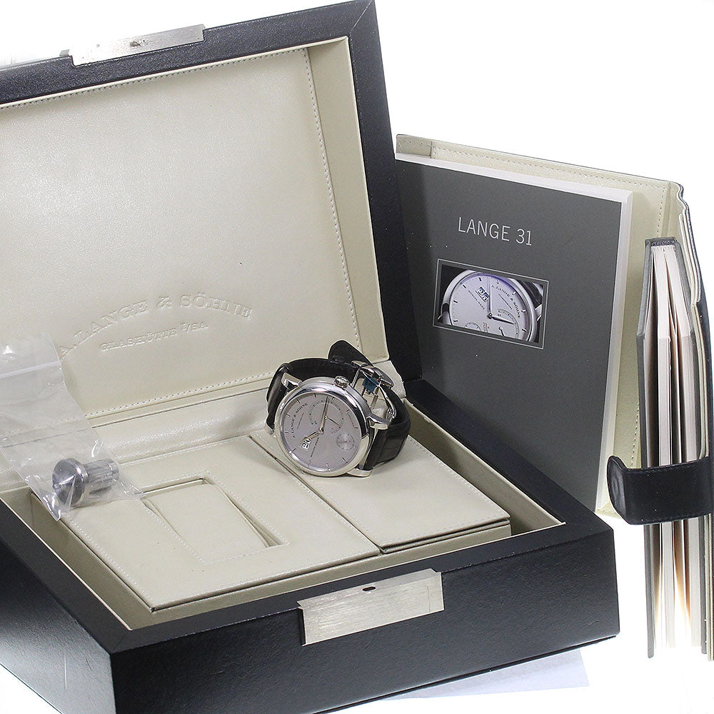 A.LANGE＆SOHNE Lange 31 130.025F/LS1302AC PT950 Small Second Silver Dial Hand Winding Men's Watch_764893