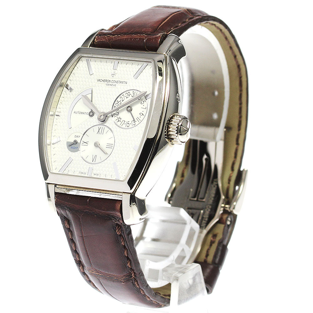 VACHERON CONSTANTIN Marte 47400 K18WG Power Reserve Dual Time Silver Dial Automatic Men's Watch_764938