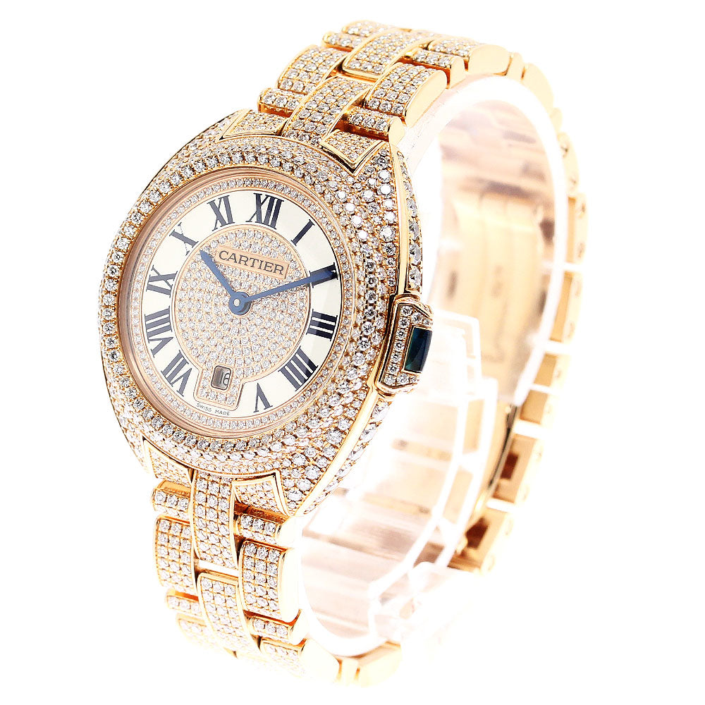 CARTIER Cres de Cartier K18PG Diamond Automatic Boy's_764948