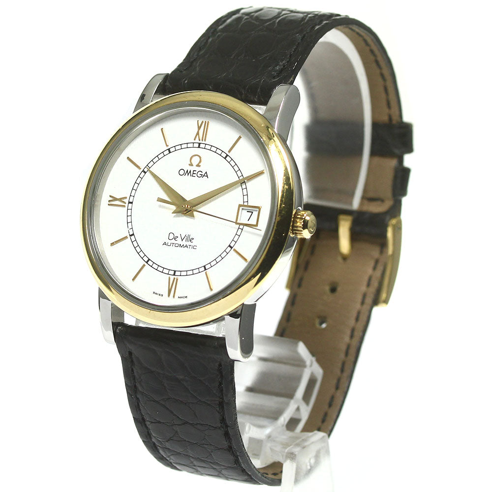 OMEGA De Ville 7704.21.01 Date YG bezel Silver Dial Automatic Men's Watch_765118