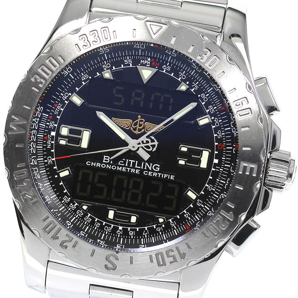 BREITLING Air wolf A78363 black Dial Quartz Men's Watch_765258