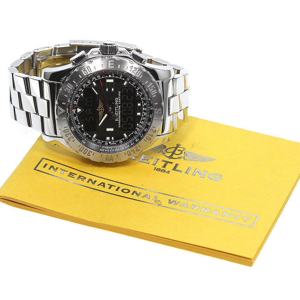 BREITLING Air wolf A78363 black Dial Quartz Men's Watch_765258