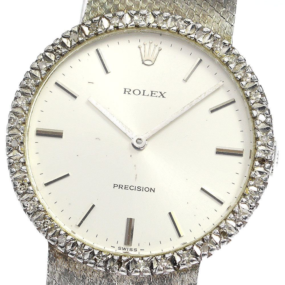 ROLEX Precision Cal.1225 Diamond bezel Silver Dial Hand Winding Men's_765558