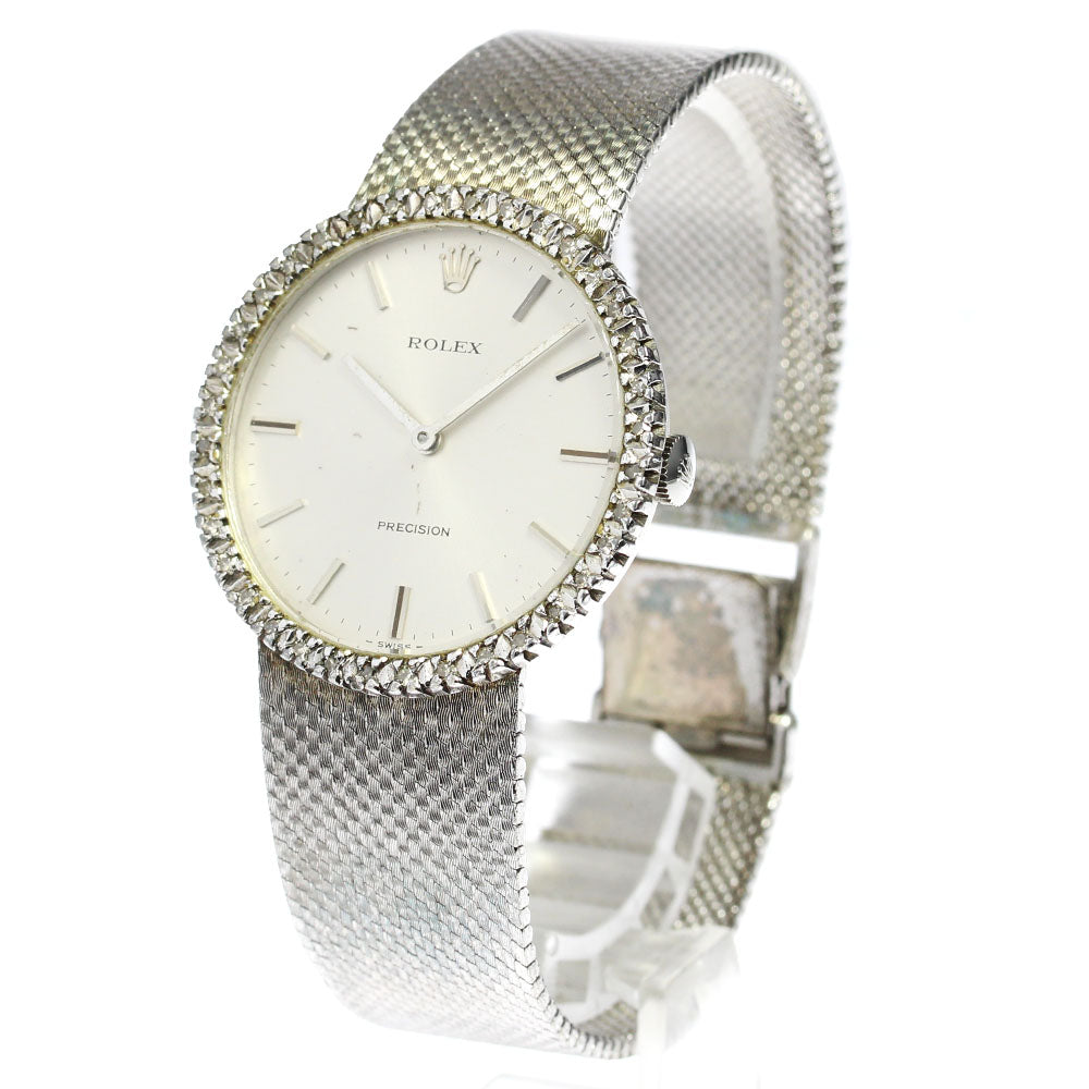 ROLEX Precision Cal.1225 Diamond bezel Silver Dial Hand Winding Men's_765558