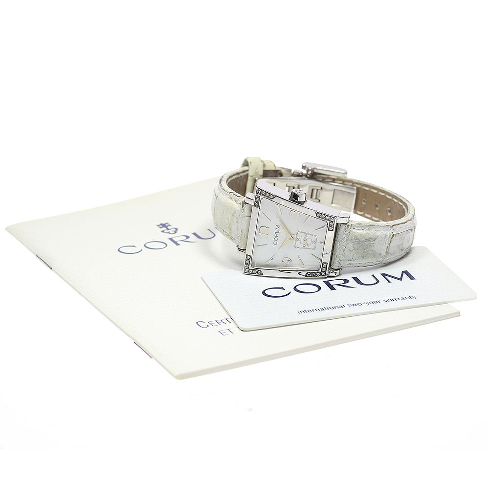 CORUM Trapeze 105.405.47 Diamond bezel White shell Dial Quartz Ladies_765706