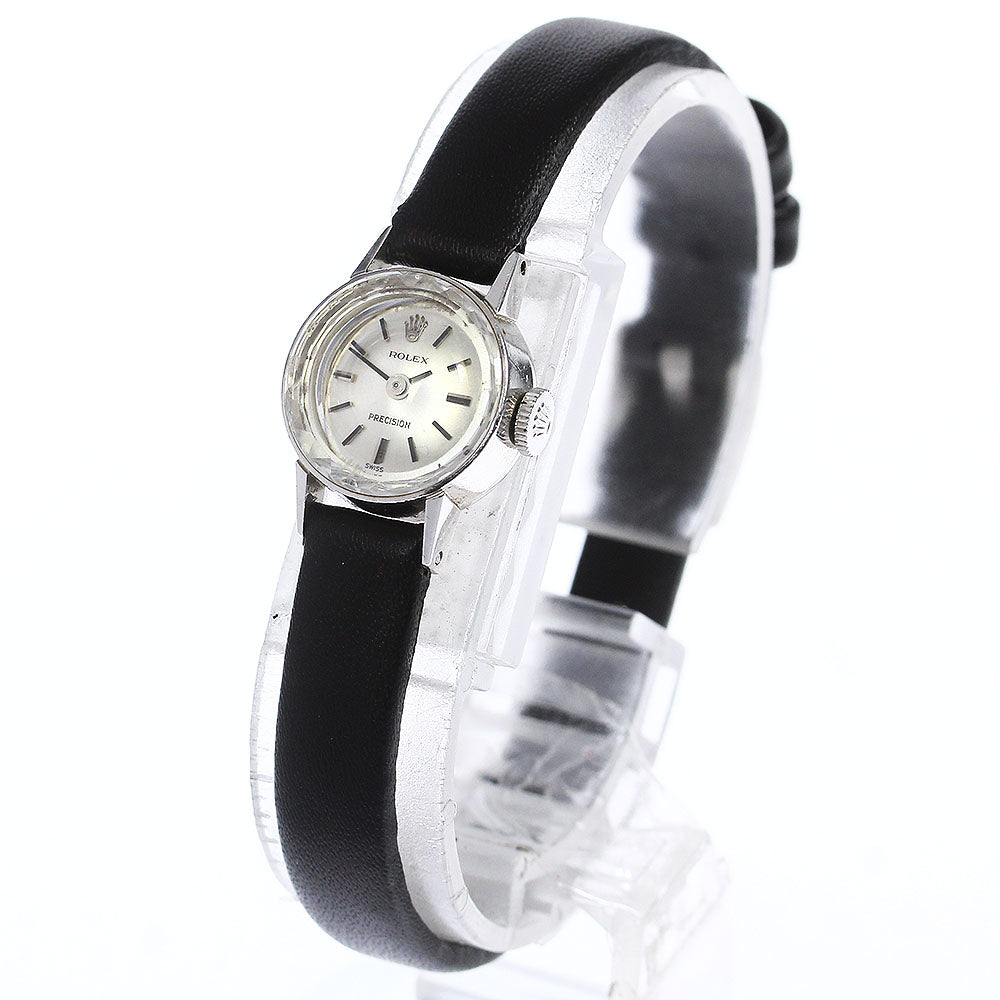 ROLEX Precision 2604 K18WG cut glass cal.1400 Hand Winding Ladies Watch_765897
