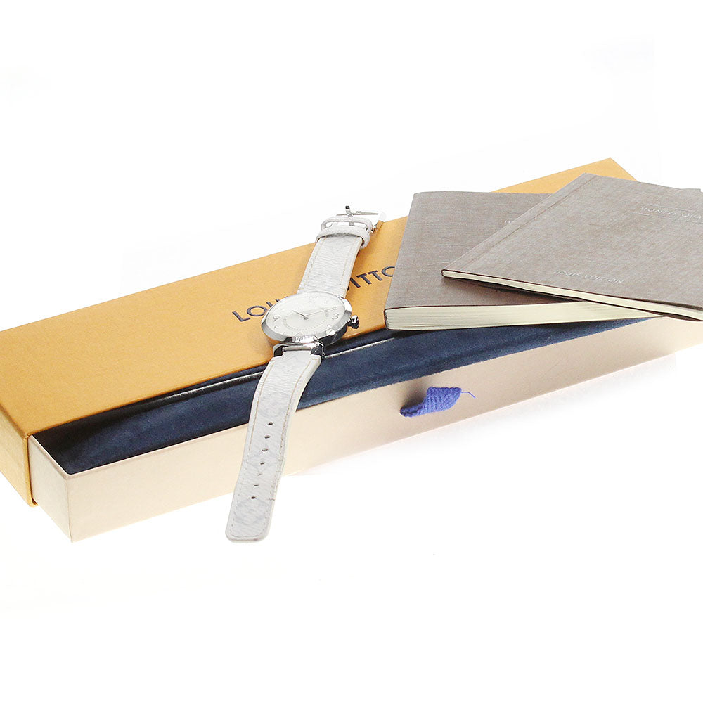 LOUIS VUITTON Tambour Slim MM Q13MJ 8P diamond Quartz Ladies Watch_766261