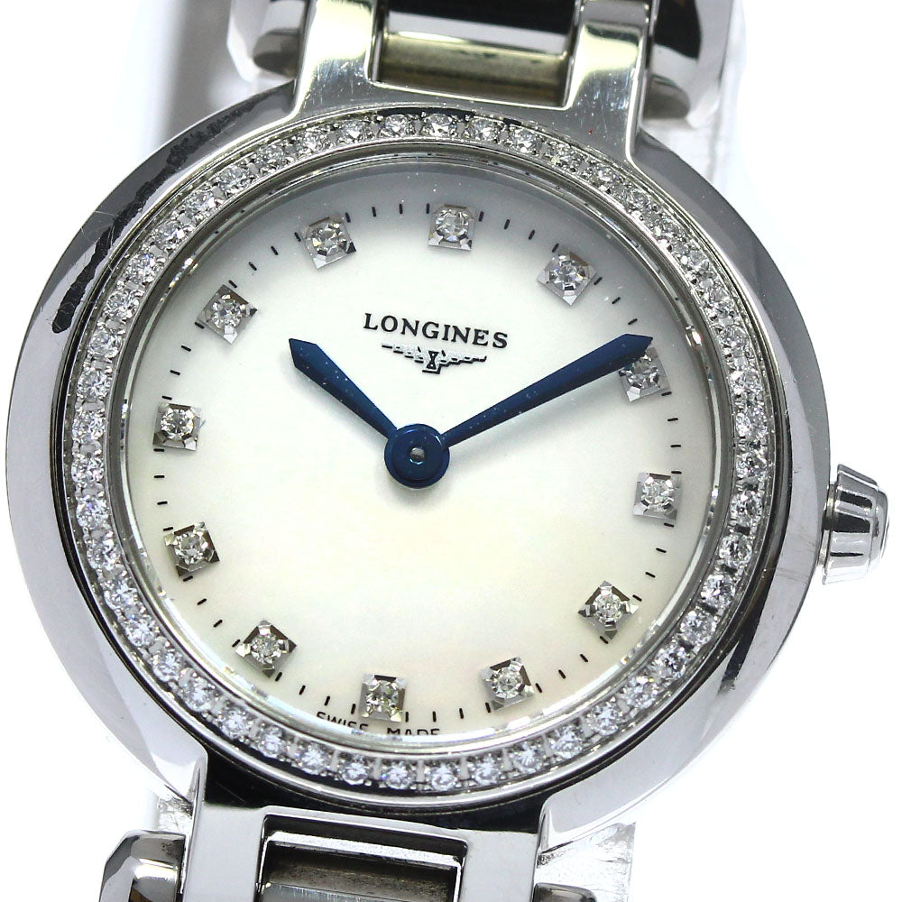 LONGINES Primalna L8.109.0.87.6 12P diamond bezel Quartz Ladies Watch_766292