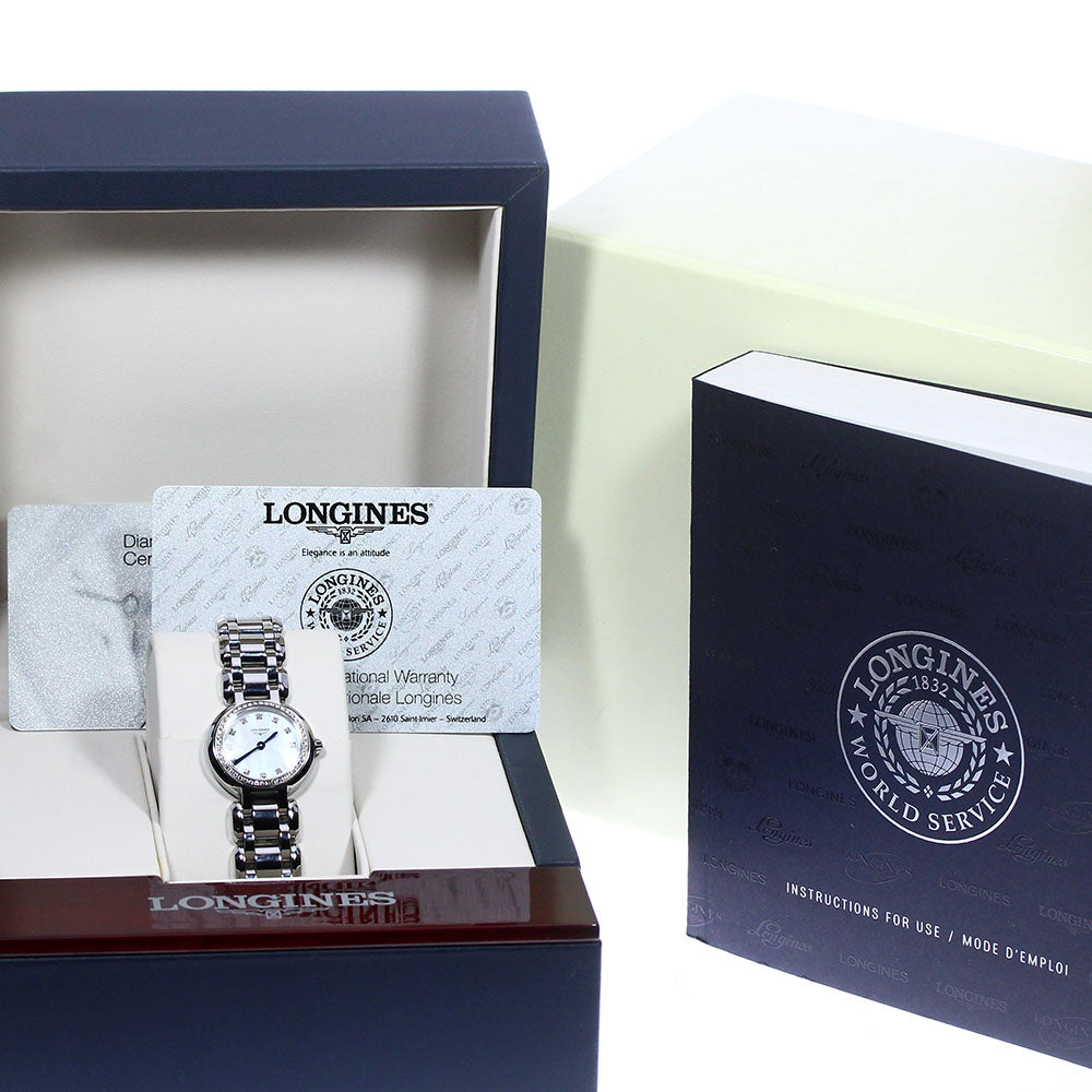 LONGINES Primalna L8.109.0.87.6 12P diamond bezel Quartz Ladies Watch_766292