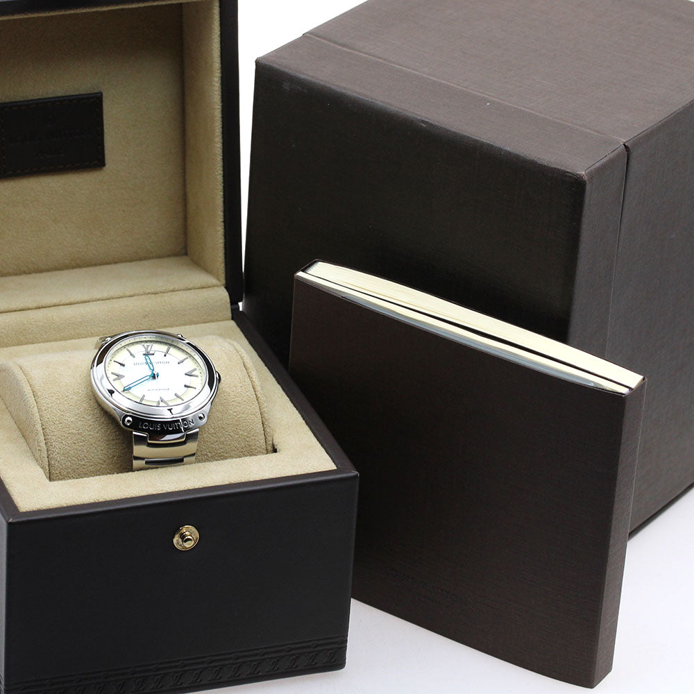 LOUIS VUITTON Fifty five Q6G22 Silver Dial Automatic Men's Watch_766544