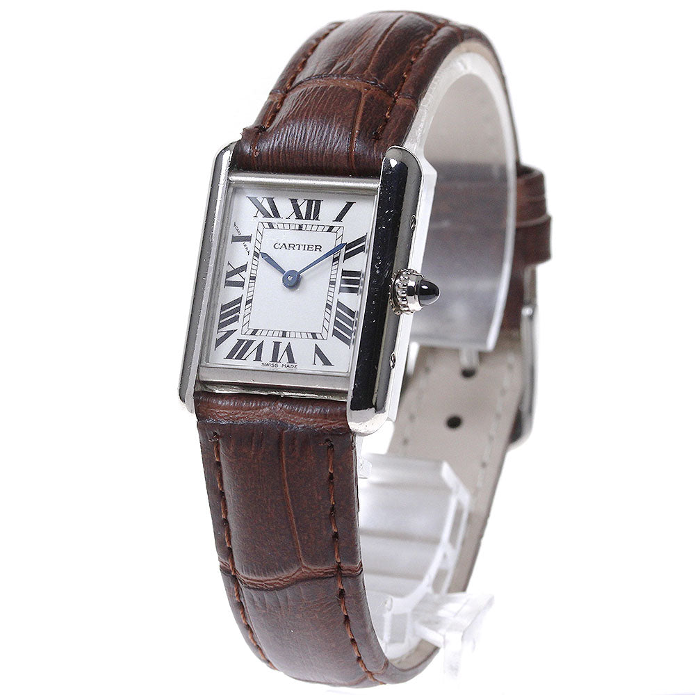 CARTIER Tank Louis W1541056 K18WG Beige Dial Quartz Ladies Watch_766568