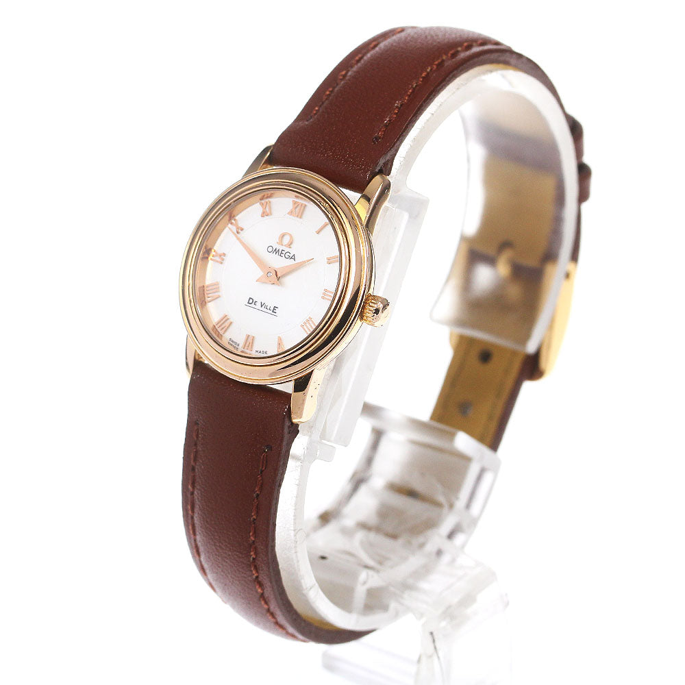 OMEGA De Ville Prestige 4693.71.02 18K Pink Gold Quartz Ladies Watch_766990