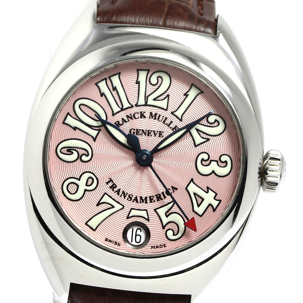 FRANCK MULLER Trans America 2000L Date pink Dial Auto quartz Ladies Watch_767198