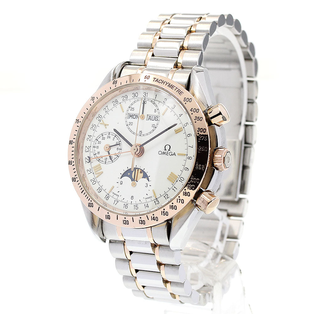 OMEGA Speedmaster 175.0034 Triple calendar moon phase white Dial Automatic Men's Watch_767225