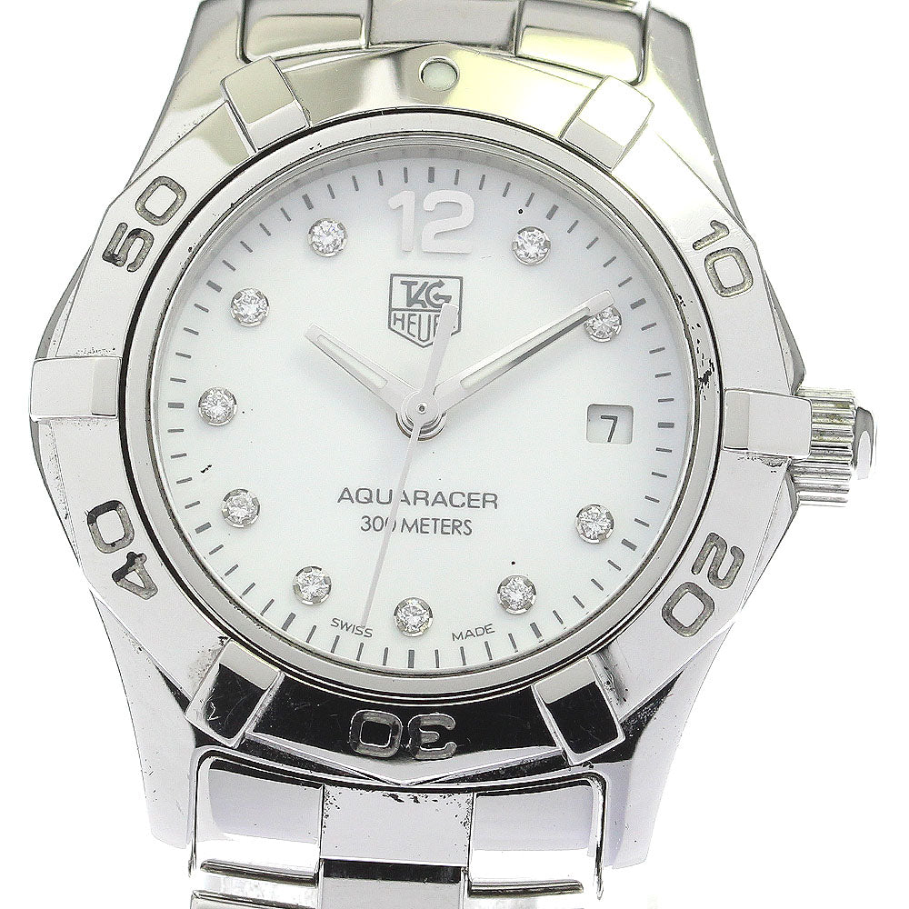 TAG HEUER Aqua racer WAF1415 10P diamond date Quartz Ladies Watch_767252