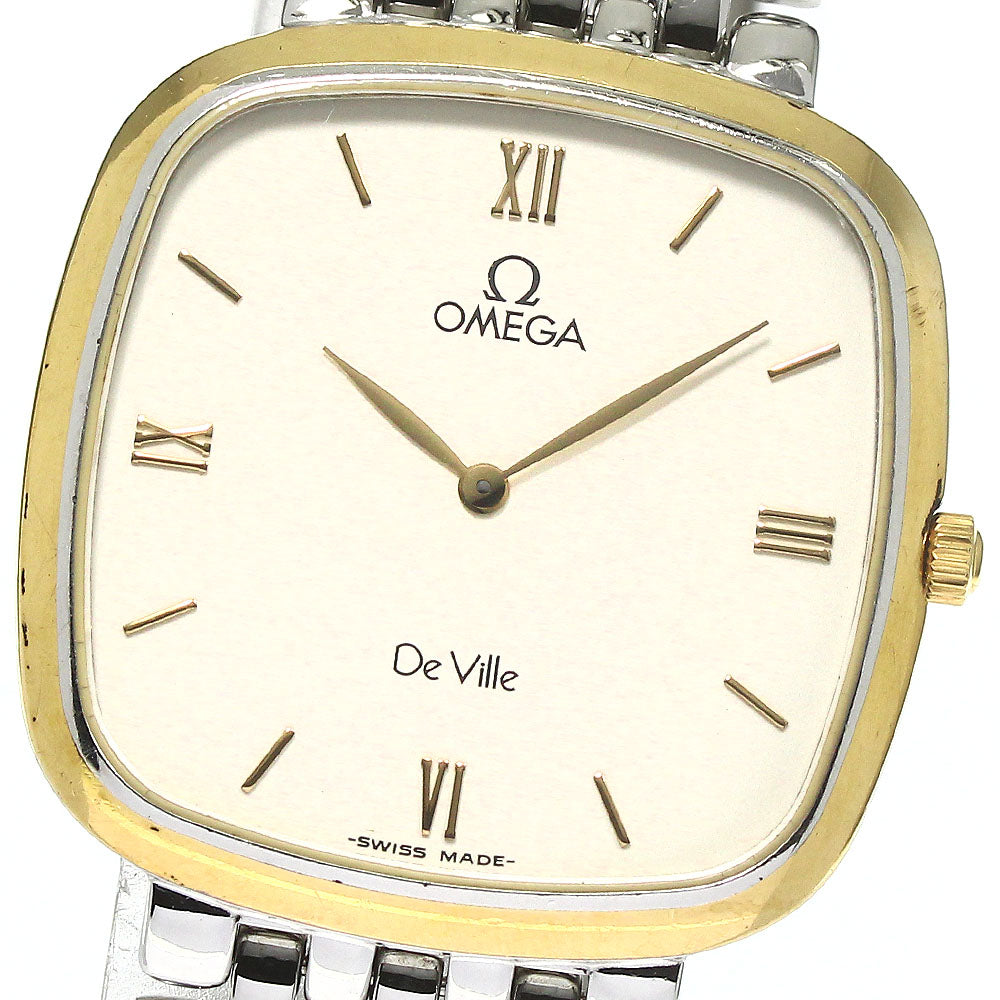 OMEGA De Ville Square Beige Dial Quartz Men's Watch_767541