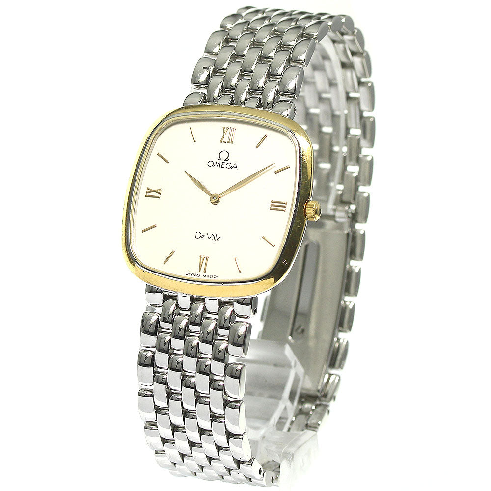 OMEGA De Ville Square Beige Dial Quartz Men's Watch_767541