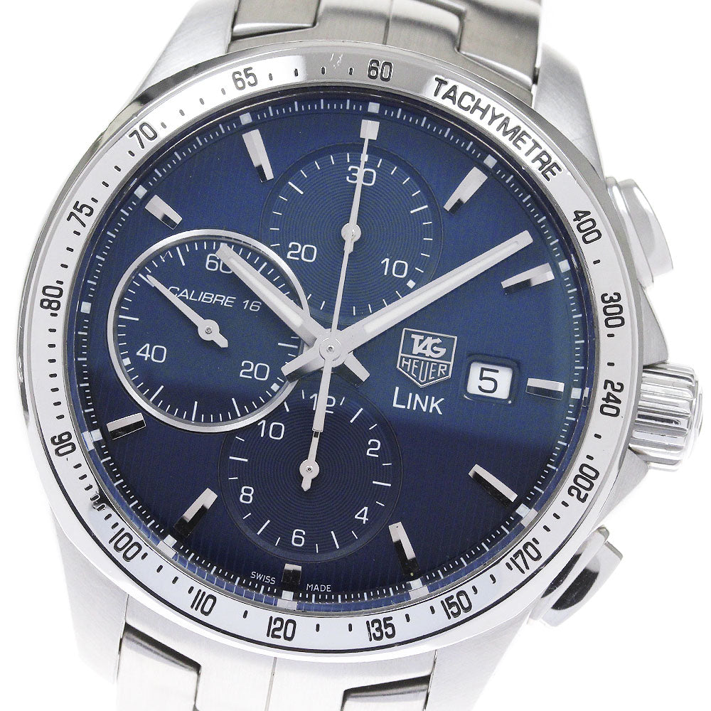 TAG HEUER Link Leonardo DiCaprio CAT2015 Chronograph Navy Dial Automatic Men's Watch_767595